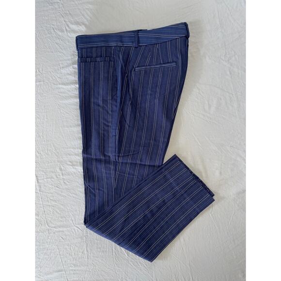 Banana Republic Sloan Curvy Fit Stretch Chino Pants. Blue Stripe, Women's 8 EUC - Picture 2 of 9